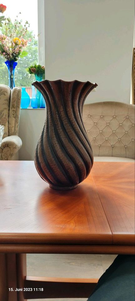 Egidio casagrande handgehämmerte Kupfer Vase in Grevenkrug