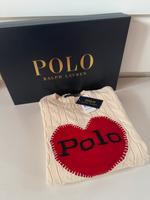Polo Ralph Lauren Pullover Zopfstrick Strick Baumwolle Creme Herz Hessen - Heuchelheim Vorschau