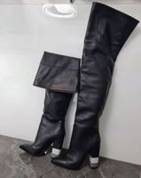 Pollini Lederstiefel gr. 37 Overknee Stiefel aus Leder Sachsen - Mittweida Vorschau