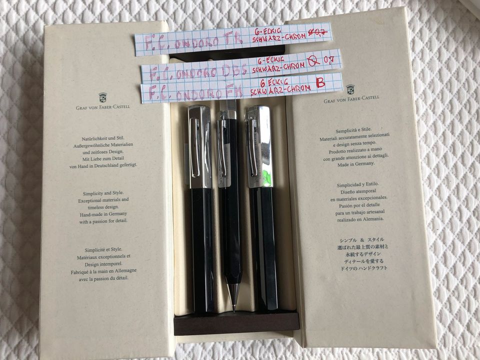 SET FABER-CASTELL "ONDORO SCHWARZ" FH + TR + DBS in Bielefeld