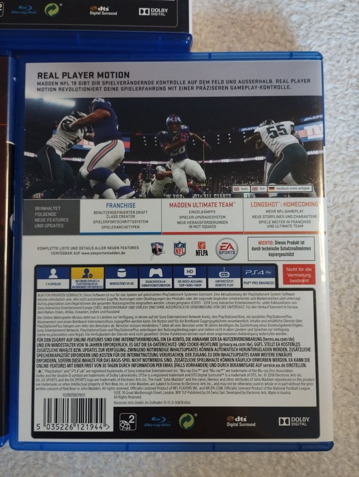 div. PS 4 Spiele (NBA Live 14 & Madden 19 NFL) / Spiel 5 € in Reichelsheim (Odenwald)