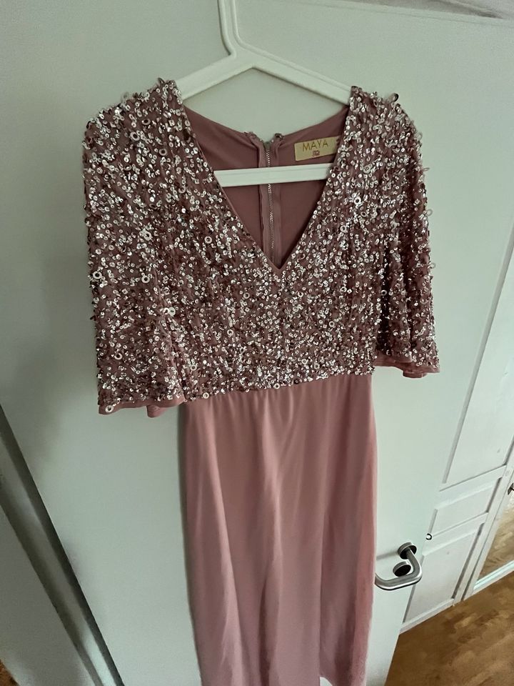 Maya Brautjungfernkleid / Kleid Hochzeit rosé mit Pailletten in Frankfurt am Main