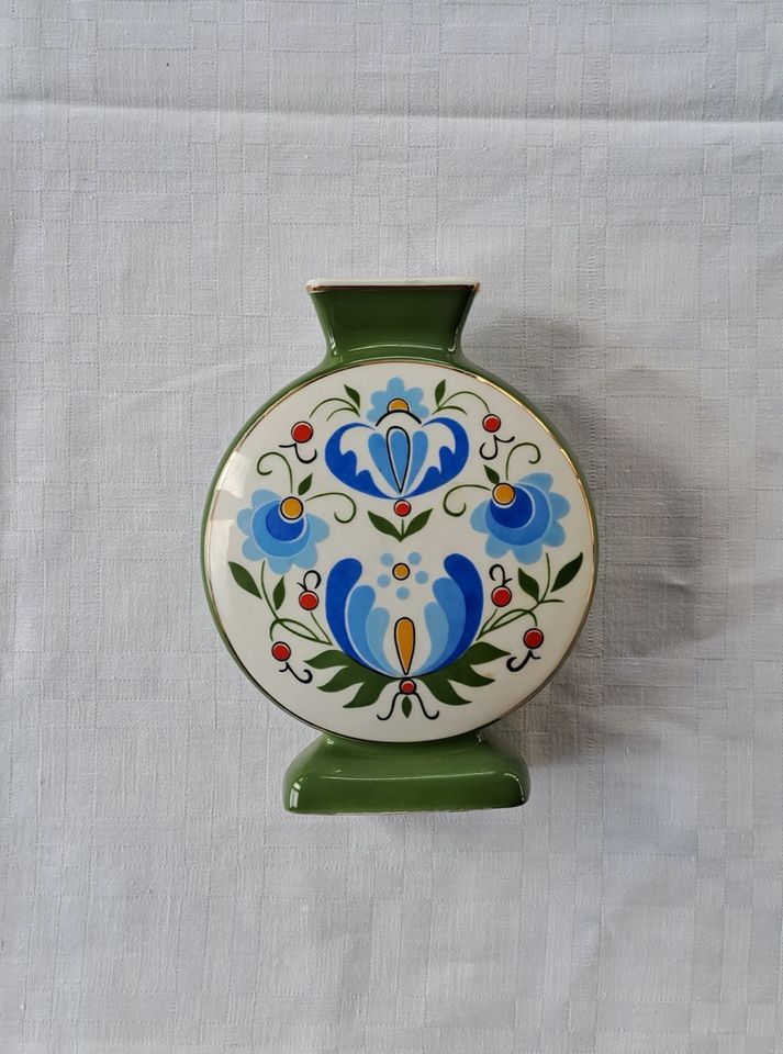 Vintage Porzellan Vase von Lubiana Polen 1970er Jahre in Kirch Jesar