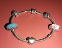 925Silberarmband von Pandora inkl.5 Beads/ Charm Mecklenburg-Vorpommern - Warnitz Vorschau