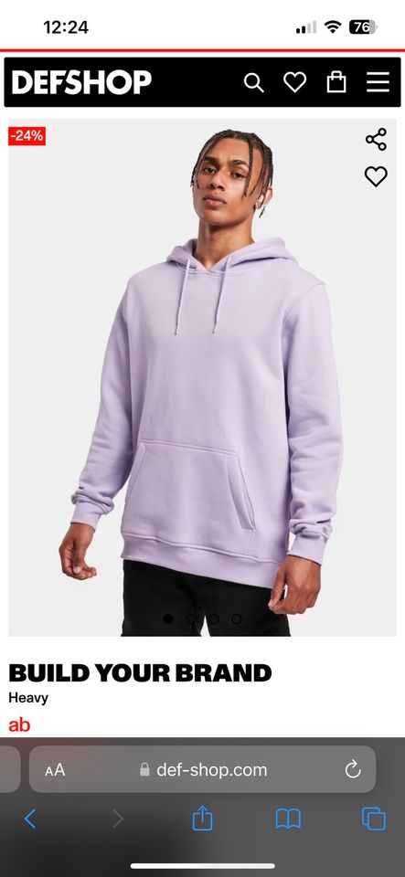 Hoodie Pullover Pull & Bear violet /lila / Flieder M in Saarbrücken