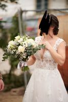Brautkleid Glitzertüll Transparent mit Reißverschluss und Knöpfen Bayern - Untersiemau Vorschau
