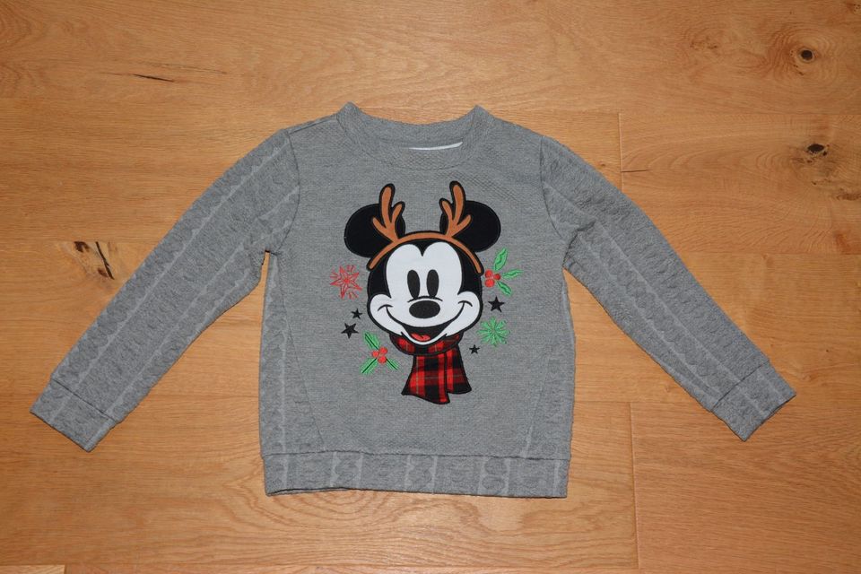 Pullover Winter Mickey Mouse Disney (Größe 116) in Leonberg