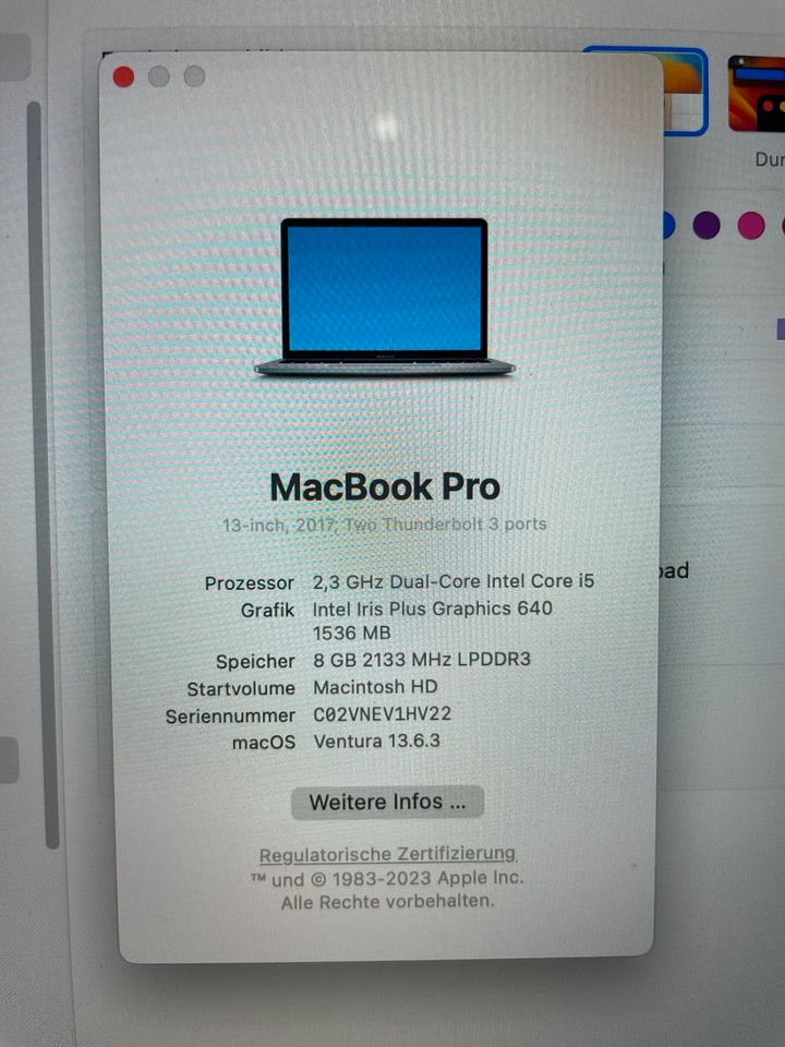 MacBook Pro 2017 Top Zustand wenig genutzt in Fürthen