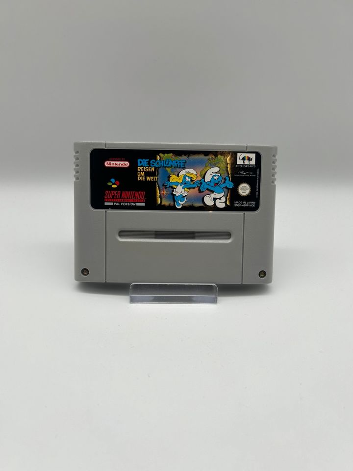 Super Nintendo - SNES - die Schlümpfe Reisen um die Welt in Reiskirchen