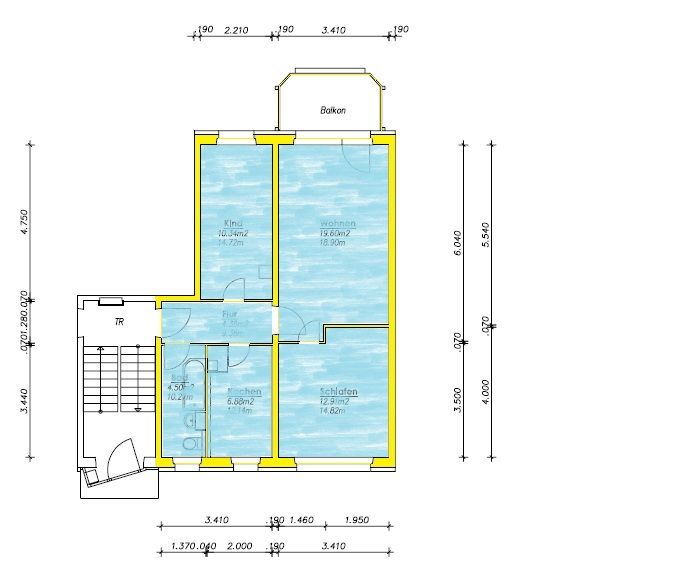 Erstbezug nach Komplettsanierung - Dreiraumwohnung mit Badewanne in Zella-Mehlis