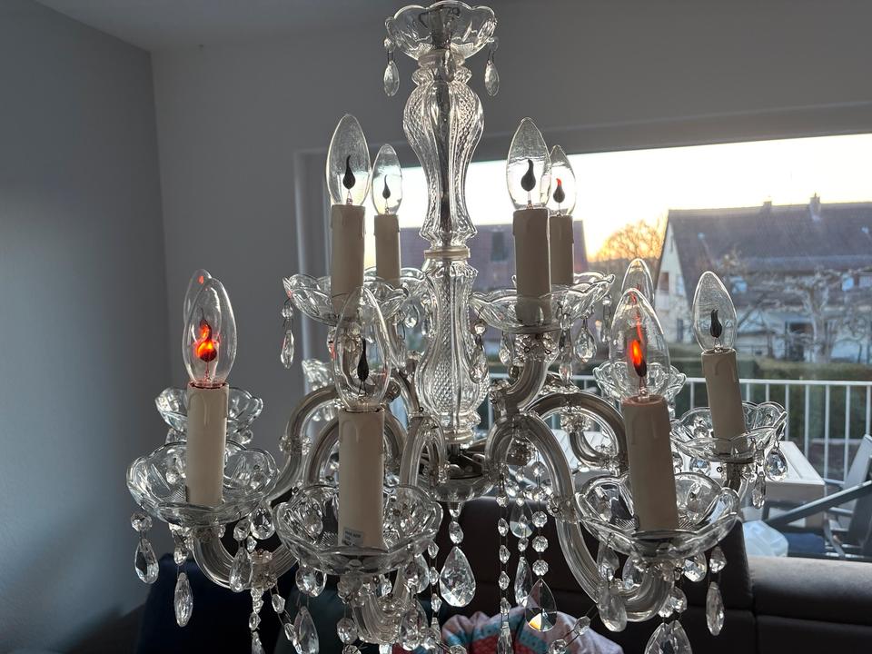 Kronleuchter Kristallleuchter Echtglas Glas Leuchter 12-Armin in Ostfildern