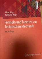 Formeln und Tabellen zur Technischen Mechanik Saarland - Schwalbach Vorschau