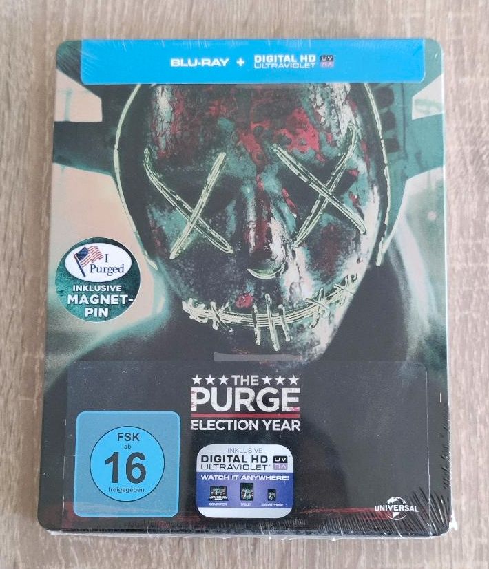 The Purge Election Year BluRay Steelbook neu in Obernheim-Kirchenarnbach