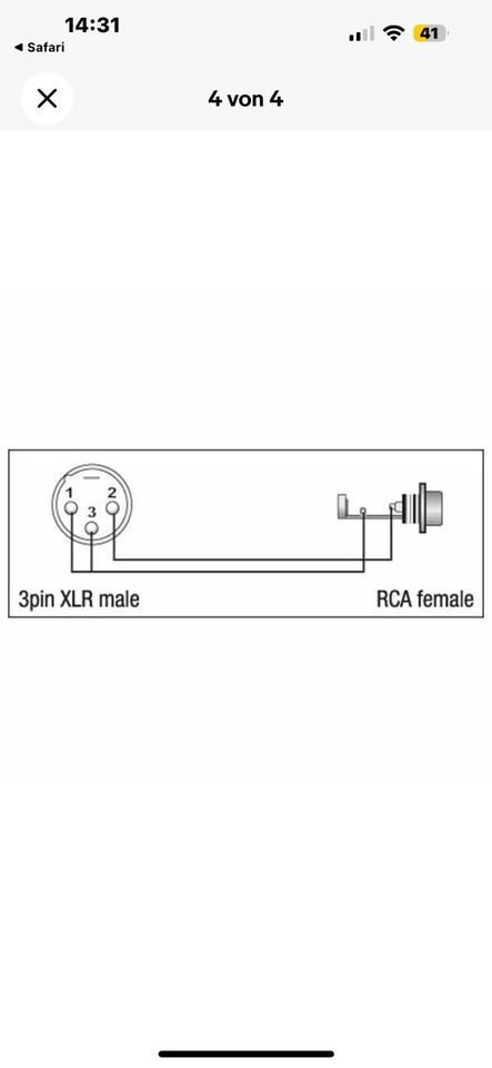 CALIBER DAP AUDiO XLR3 AUF  CINCH ADAPTER in Salzgitter