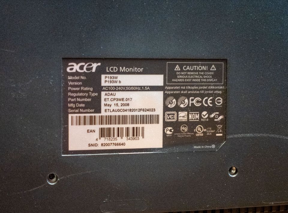 Acer Monitor 19 Zoll in Stuttgart