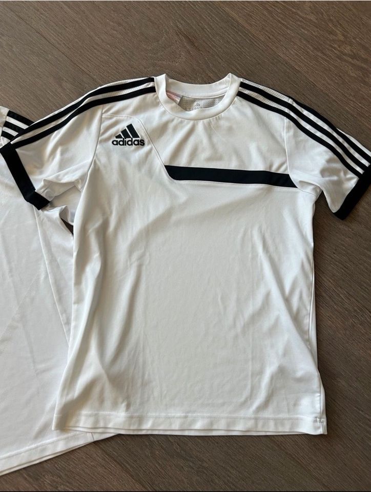 Adidas Kinder Sport Training Tshirt Shirt 164 weiß schwarz in Nördlingen