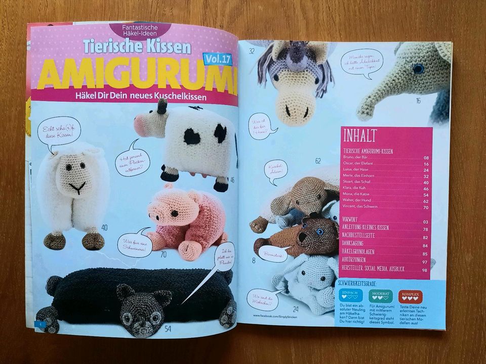 Häkelheft häkeln Amigurumi Tierische Kissen Vol. 17 in Hopsten