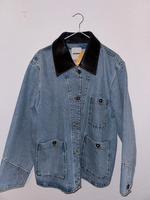 Sandro Jeansjacke Blouson aus Denim mit Lederkragen Nordrhein-Westfalen - Langenfeld Vorschau