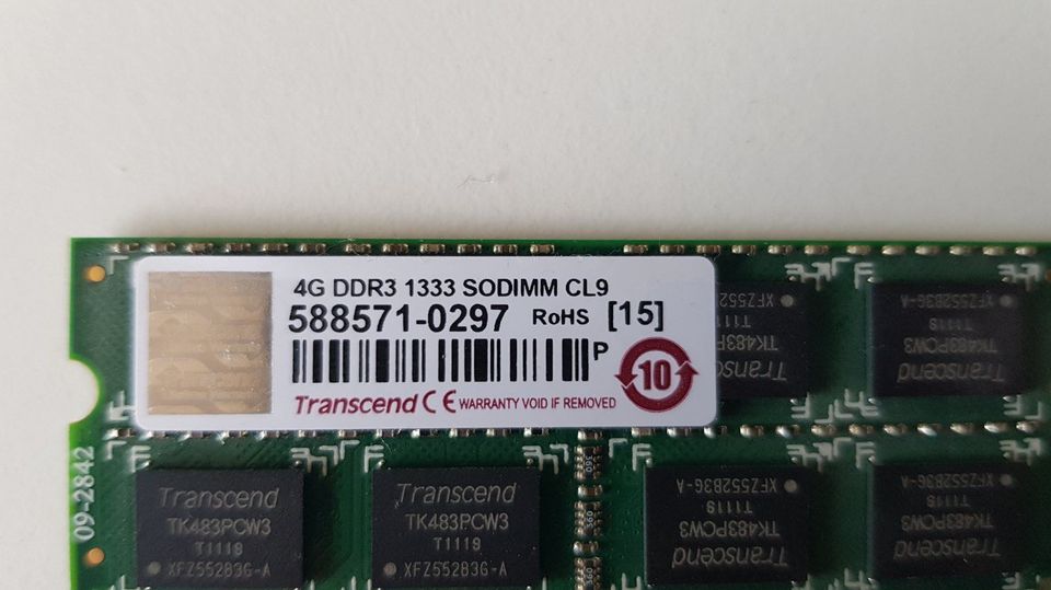 Transcend 4GB DDR3 1333Mhz 204-polig 2x #Arbeitsspeicher #Laptop in Siebenbäumen