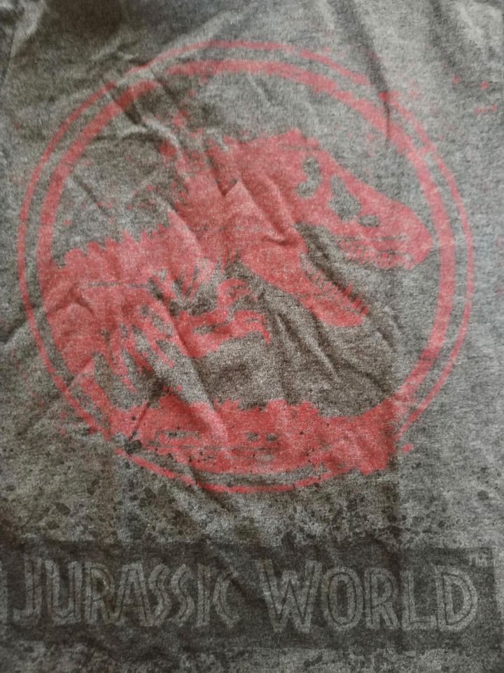 T-Shirt Jurassic World Größe 122/128 grau in Bobenheim-Roxheim