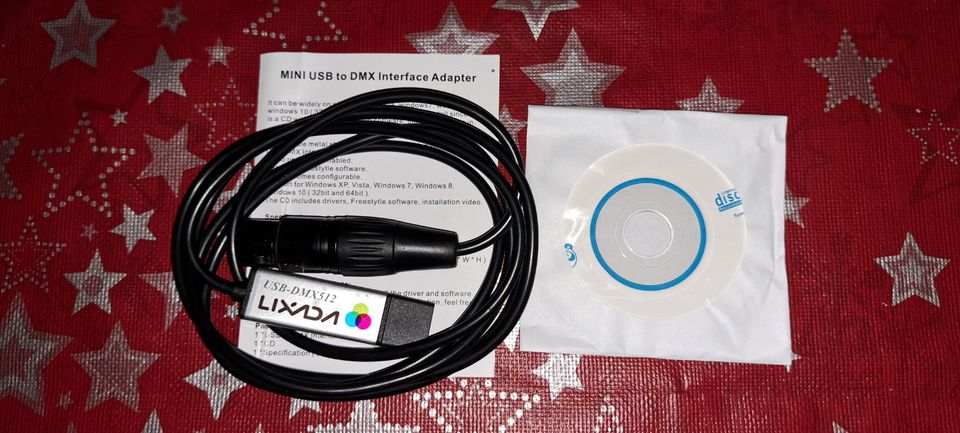  Lixada USB to DMX Interface Adapter Controller DMX512