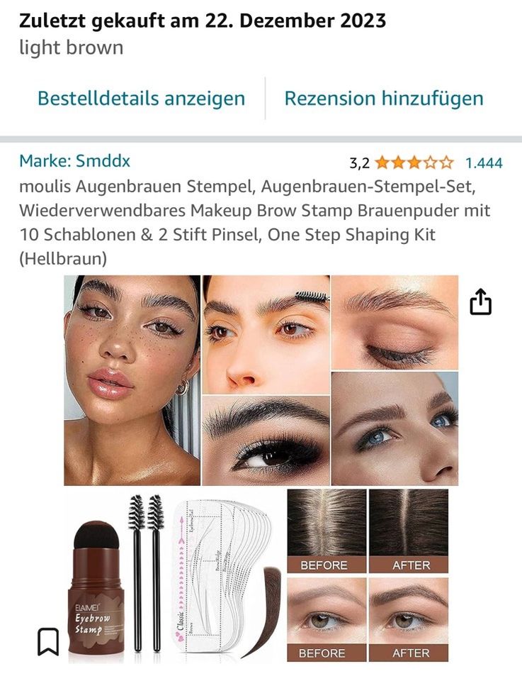 NEUwertig - Eyebrow Stamp braun dunkelbraun Augenbrauen Brow in Köln