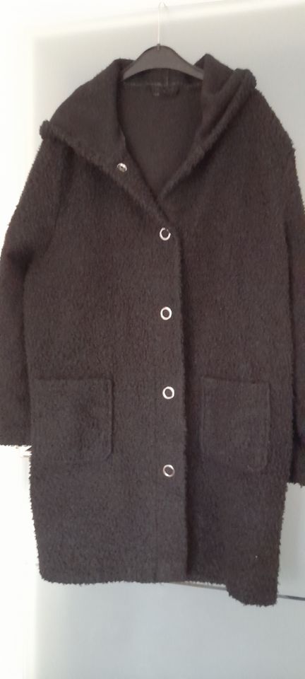 Wollmantel/Kurzjacke, Polyester, schwarz, Gr. 48 in Mannheim