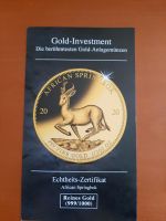 Offi. GOLD Münze "Afican Springbok" 1/200 oz Lindenthal - Köln Sülz Vorschau
