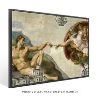 Wandbild Leinwand mit Rahmen , Erschaffung Adams by Michelangelo Stuttgart - Stuttgart-Ost Vorschau