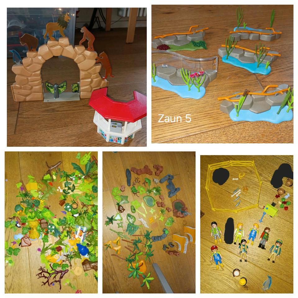 Playmobil Zoo Zubehör Eingang, Zäune, Pfleger, Futter, Pflanzen in Freiburg im Breisgau