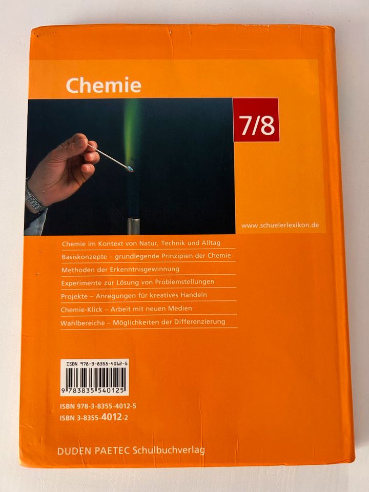 Chemiebuch Duden 7/8. Klasse ISBN 978-38355-4012-5 in Berlin