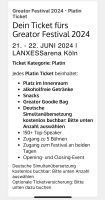 Greator Festival Platin Ticket München - Schwanthalerhöhe Vorschau