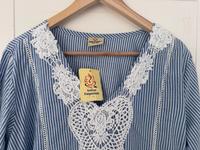 NEU! Traum Tunika, Beach Cover, Blau, Weiß, Spitze, Ibiza, Hippie München - Allach-Untermenzing Vorschau