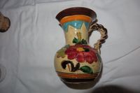 Vase mit Blumenmuster und geflochtenen Griff, Ton, Höhe ca 15 cm Bayern - Lenggries Vorschau