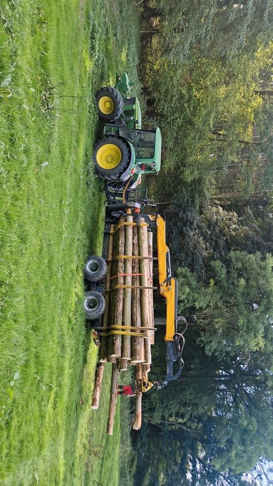 Holztransport, Rückewagen, Durchforstungen in Lautertal