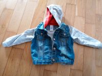 Jeansjacke mit Sweatarmen Kapuze Gr. 80 top Sachsen - Wilkau-Haßlau Vorschau