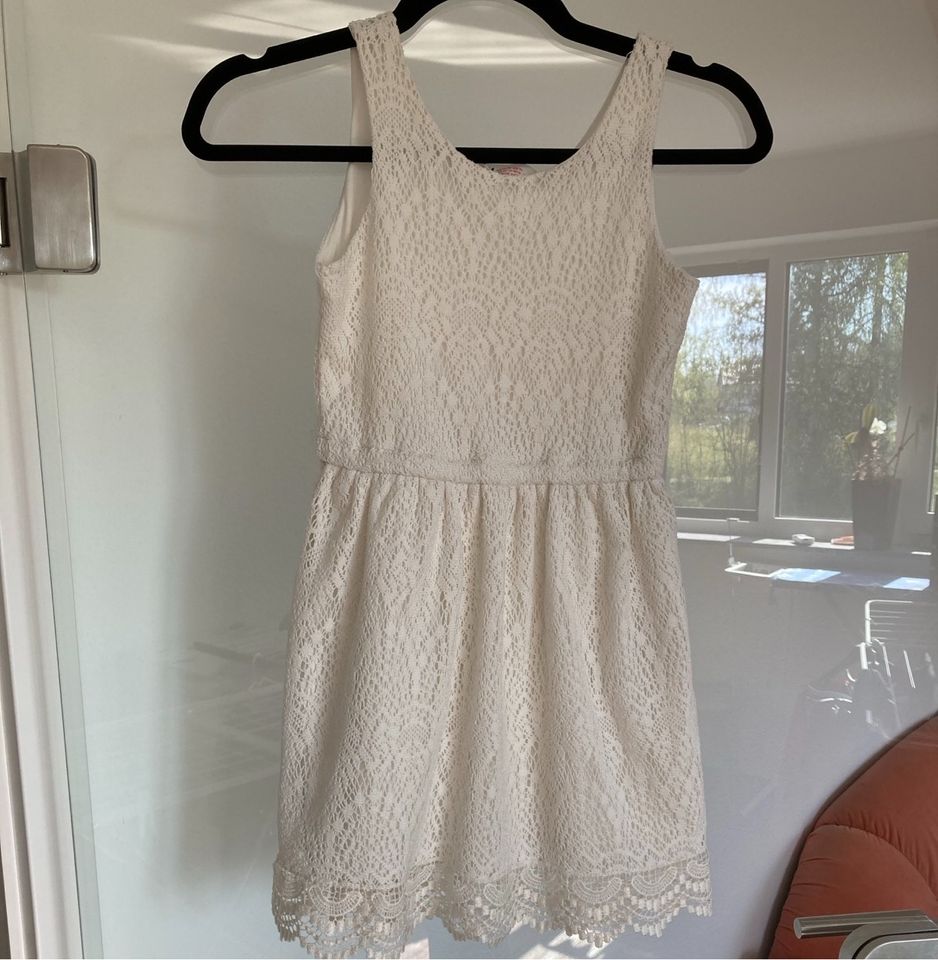 Kleid weiß Kommunion Sommer fest 134/140 h und m in Ulm