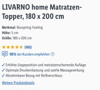 Livarno Matratzen Topper 180x200 Baden-Württemberg - Albstadt Vorschau