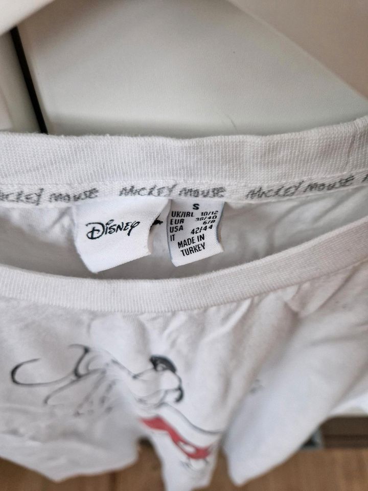 Disney, Mickey Mouse Shirt, kurzarm, Damen, weiß, 38/40 in Lünen