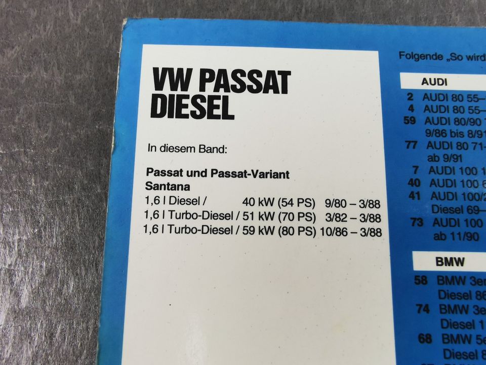 Selbsthilfe Buch So wirds gemacht VW Passat 32B Diesel Reparatur in Bartenshagen-Parkentin