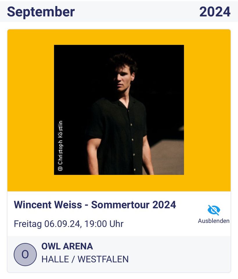 2 Wincent Weiss - Sommertour 2024 Karten in Simbach