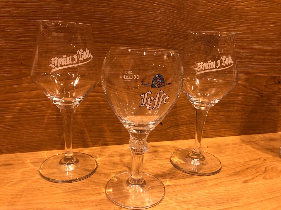 3 Biersommelier Gläser 1x Leffe 2x Bräu z Loh in Taufkirchen Vils