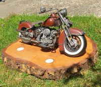 Deko Metall Harley Davidson Motorad auf Holzscheibe Schleswig-Holstein - Tangstedt  Vorschau