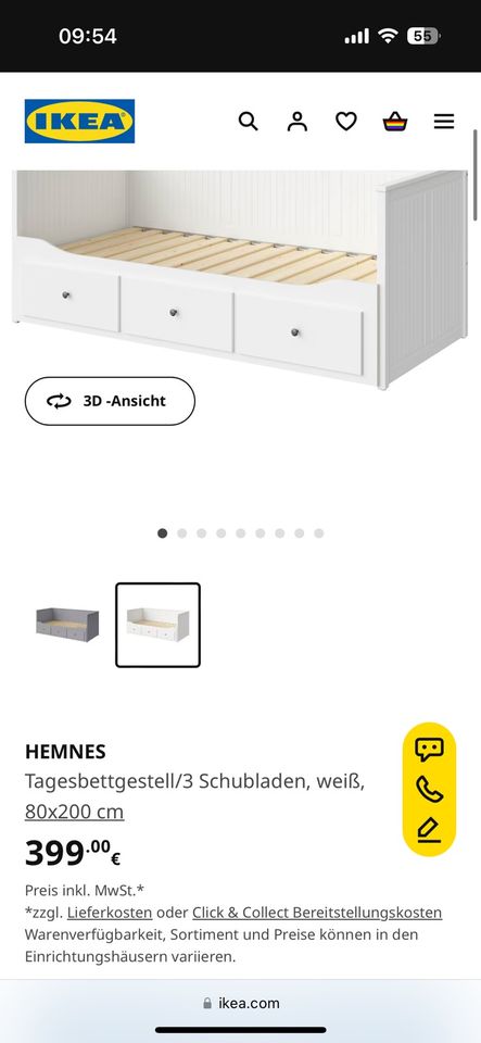 Ikea Hemnes Bett ausziehbar in Gladbeck