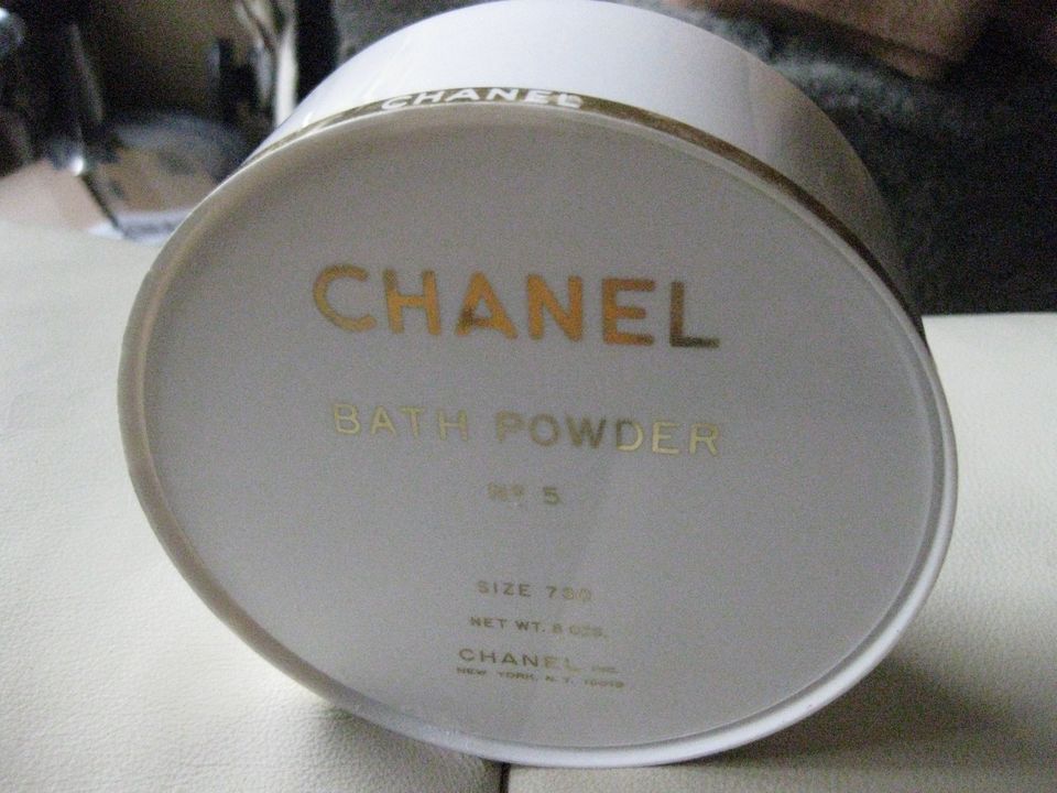 Vintage Chanel No. 5 Bath Powder New Old Stock 8 Oz. Orig. Box New York,  N.Y.