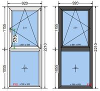 Aluplast Fenster Bodentief Ideal 5000 920 x 2210 mm + Rollladen Saarland - Ensdorf Vorschau