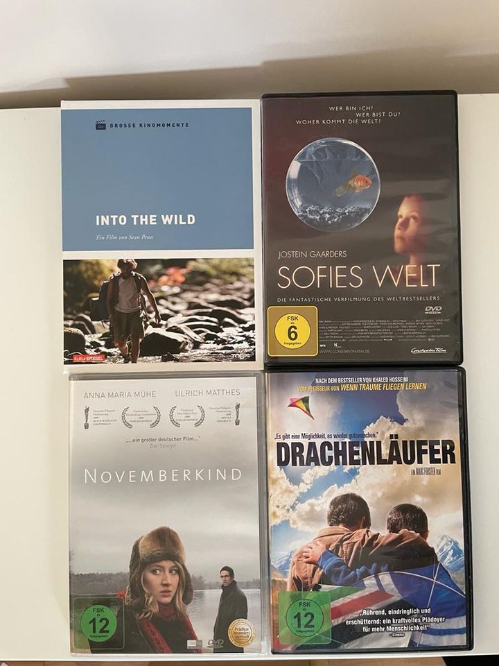 DVD-Set Into the Wild, Sofies Welt, Novemberkind, Drachenläufer in Liebenburg