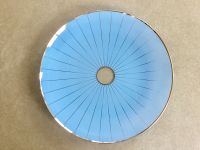 Platte Schale hellblau gold Strahlen Midcentury 50 60 er Design Bayern - Ustersbach Vorschau