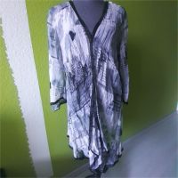 Bluse, Blusenjacke "Erfo", weiß-grau-schwarzes Muster Gr. 42/44 Leipzig - Schönefeld-Abtnaundorf Vorschau