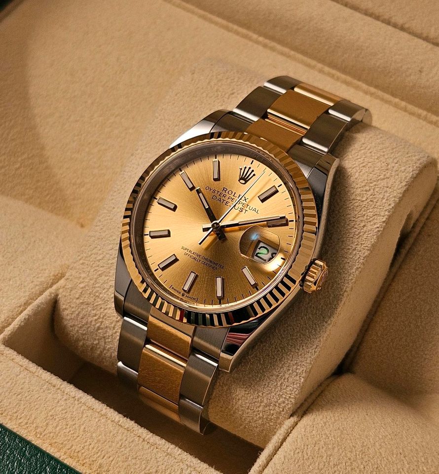 Rolex Datejust 36 Gold, Neuwertig 12/2023 aus DE, Fullset 126233 in Köln